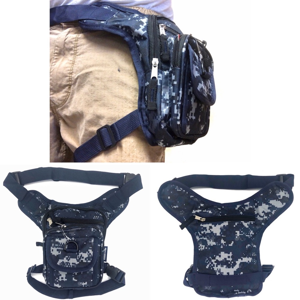 Camouflage Holster style drop leg bike bag pouch